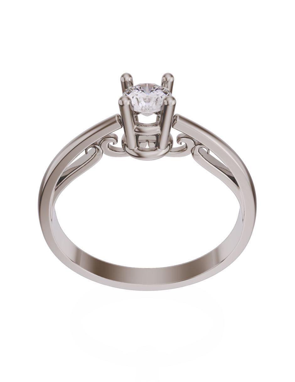Anillo de compromiso de oro 14 k diamante 2