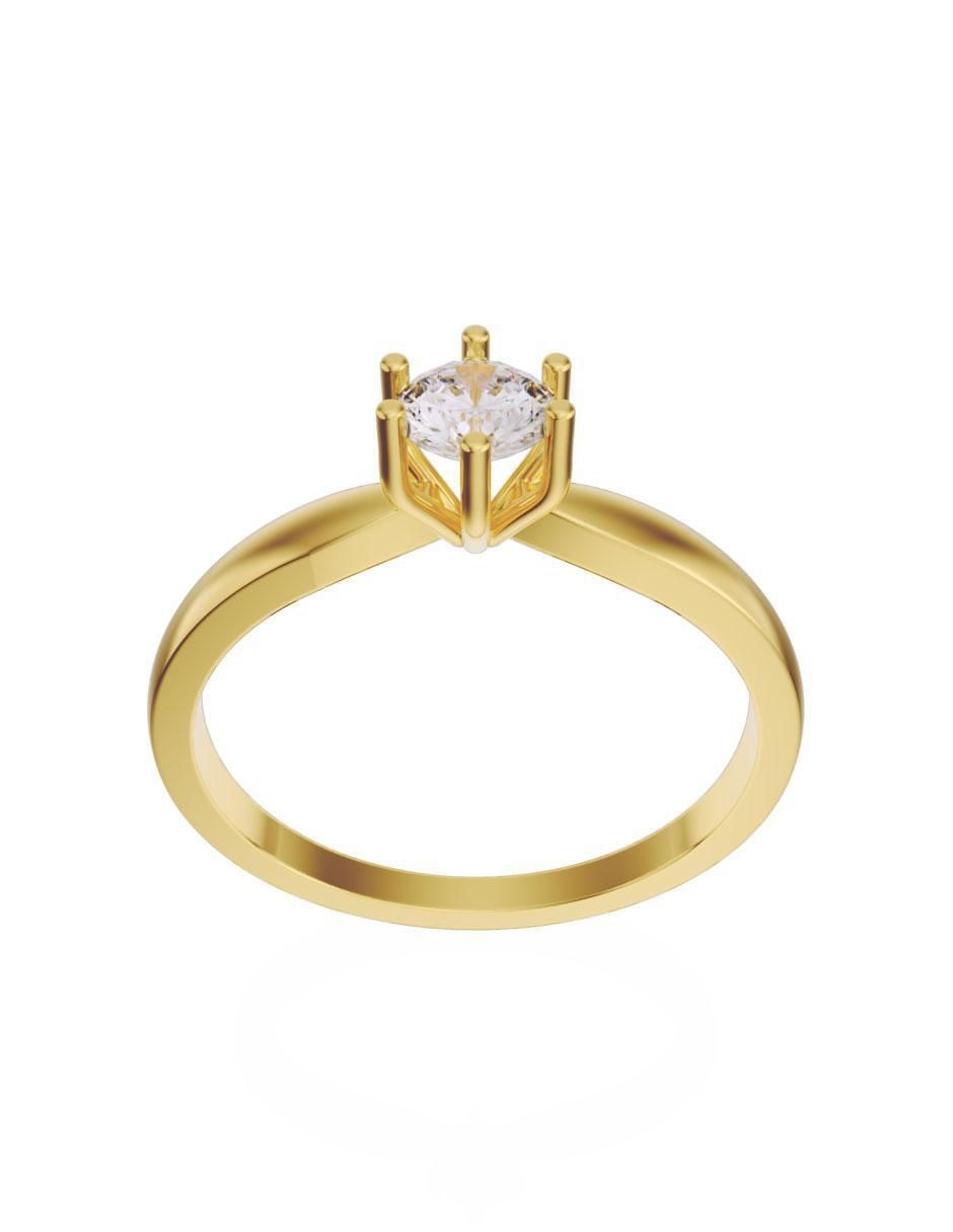Anillo de compromiso de oro 14 k Fonelli diamante