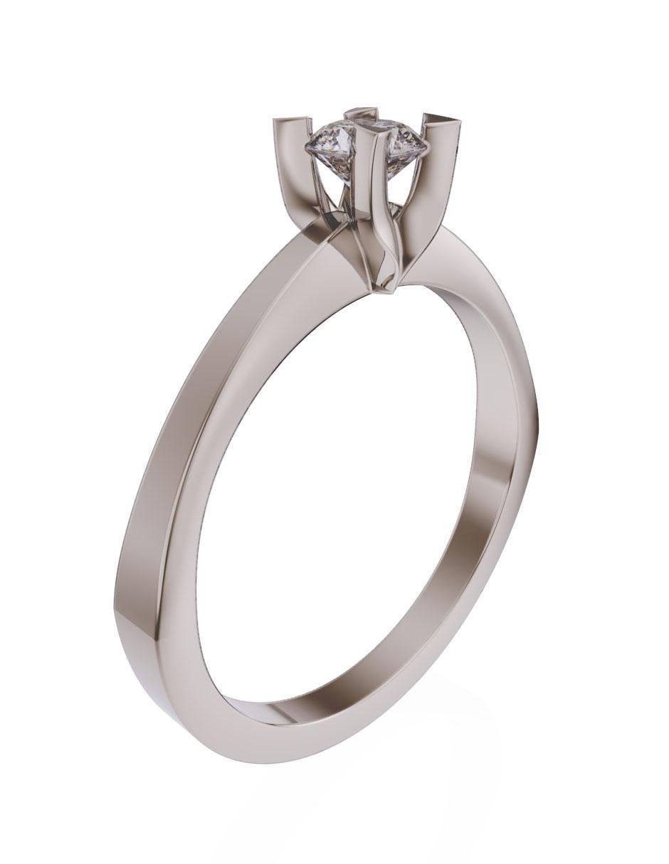 Anillo de compromiso de oro 14 k diamante 3