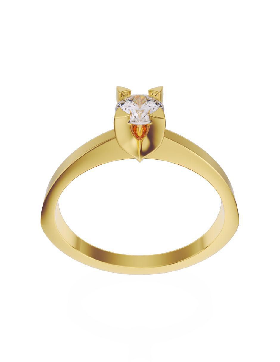 Anillo de compromiso de oro 14 k Fonelli diamante