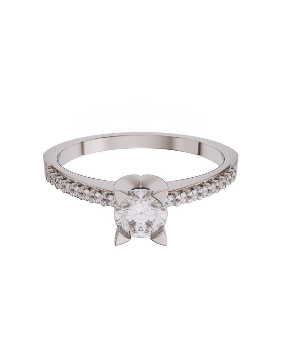 Anillo de compromiso de oro 14 k diamante Anillo de compromiso de oro 14 k diamante