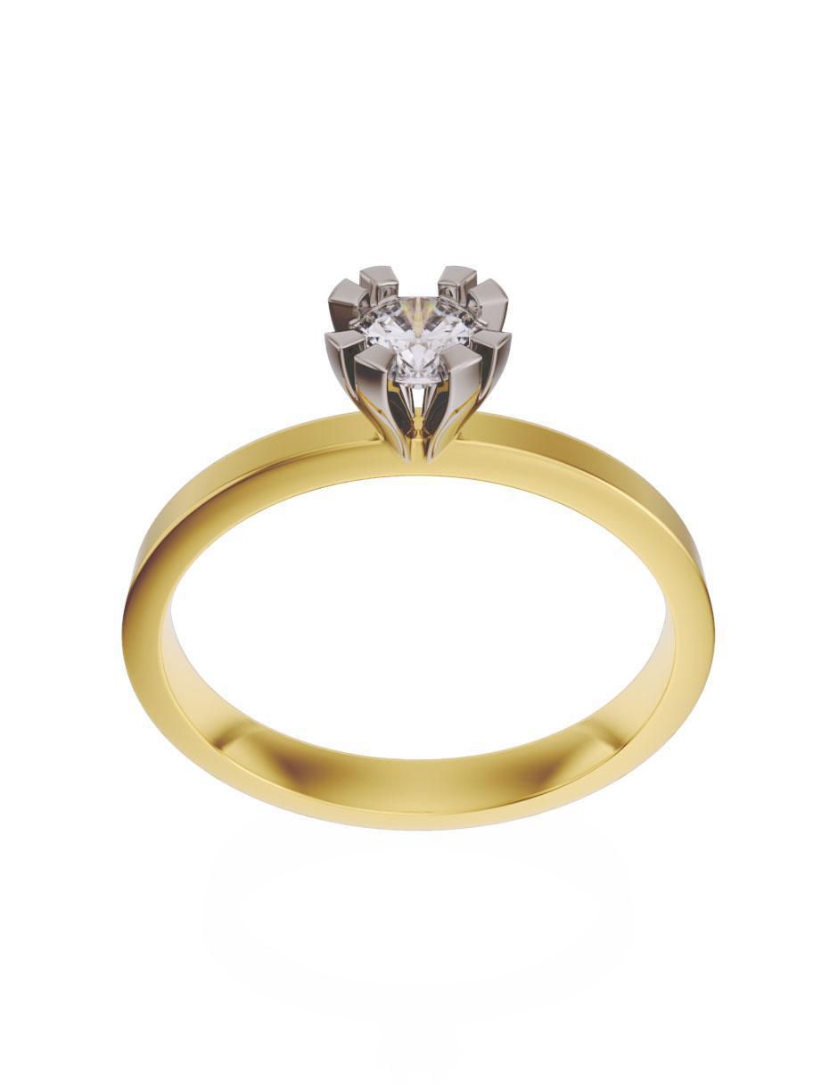 Anillo de compromiso de oro 14 k Fonelli diamante