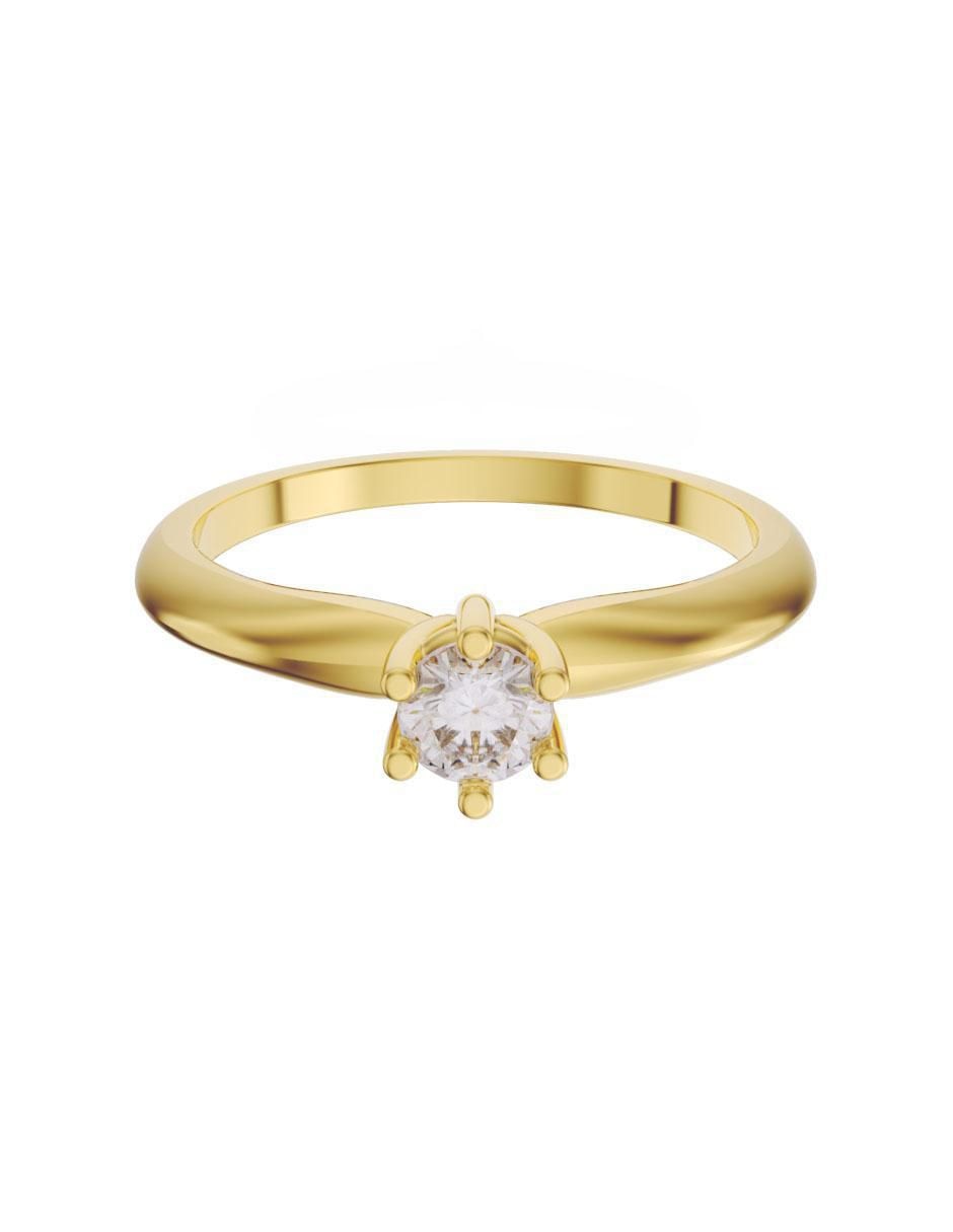 Anillo de compromiso de oro 14 k diamante