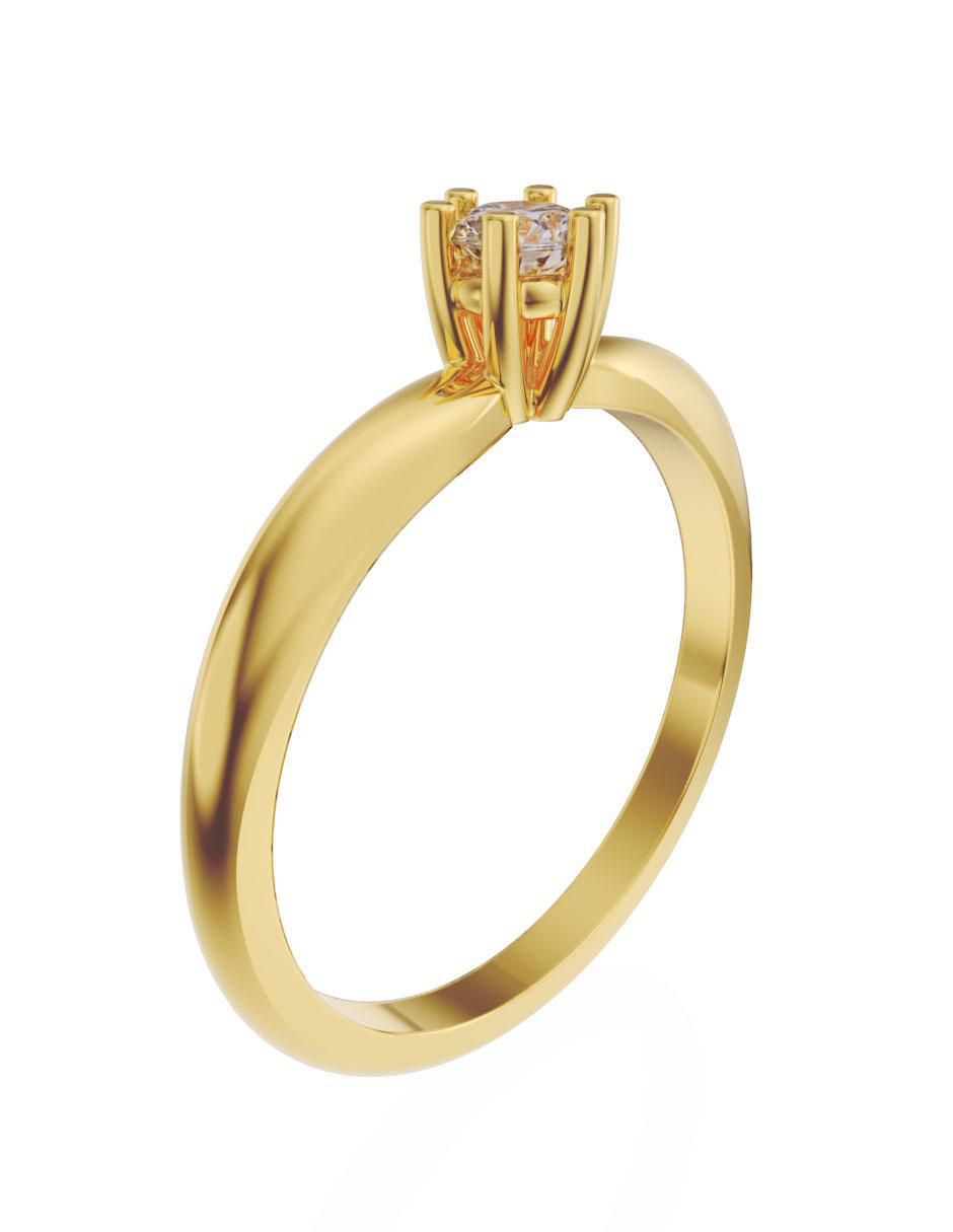 Anillo de compromiso de oro 14 k Fonelli diamante