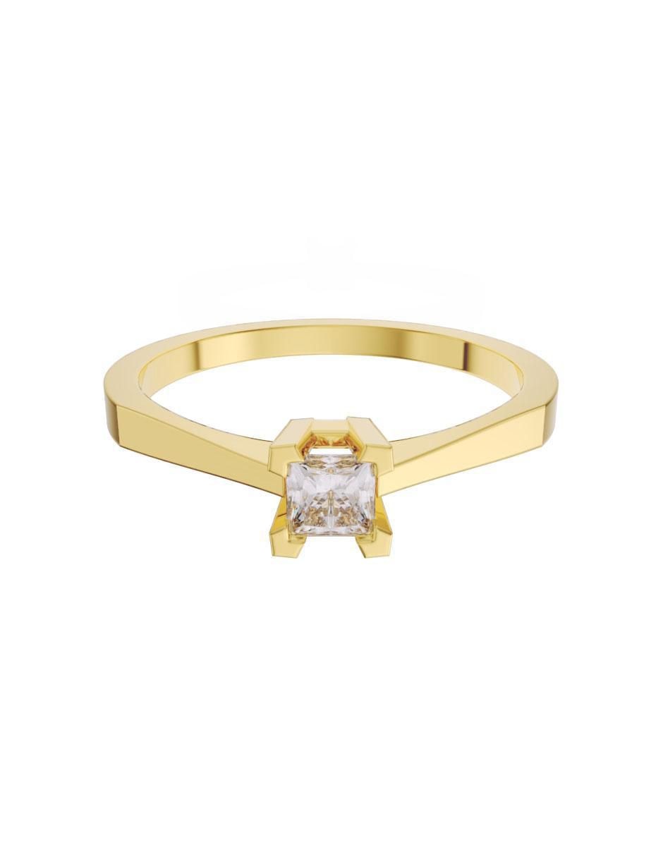 Anillo de compromiso de oro 14 k diamante