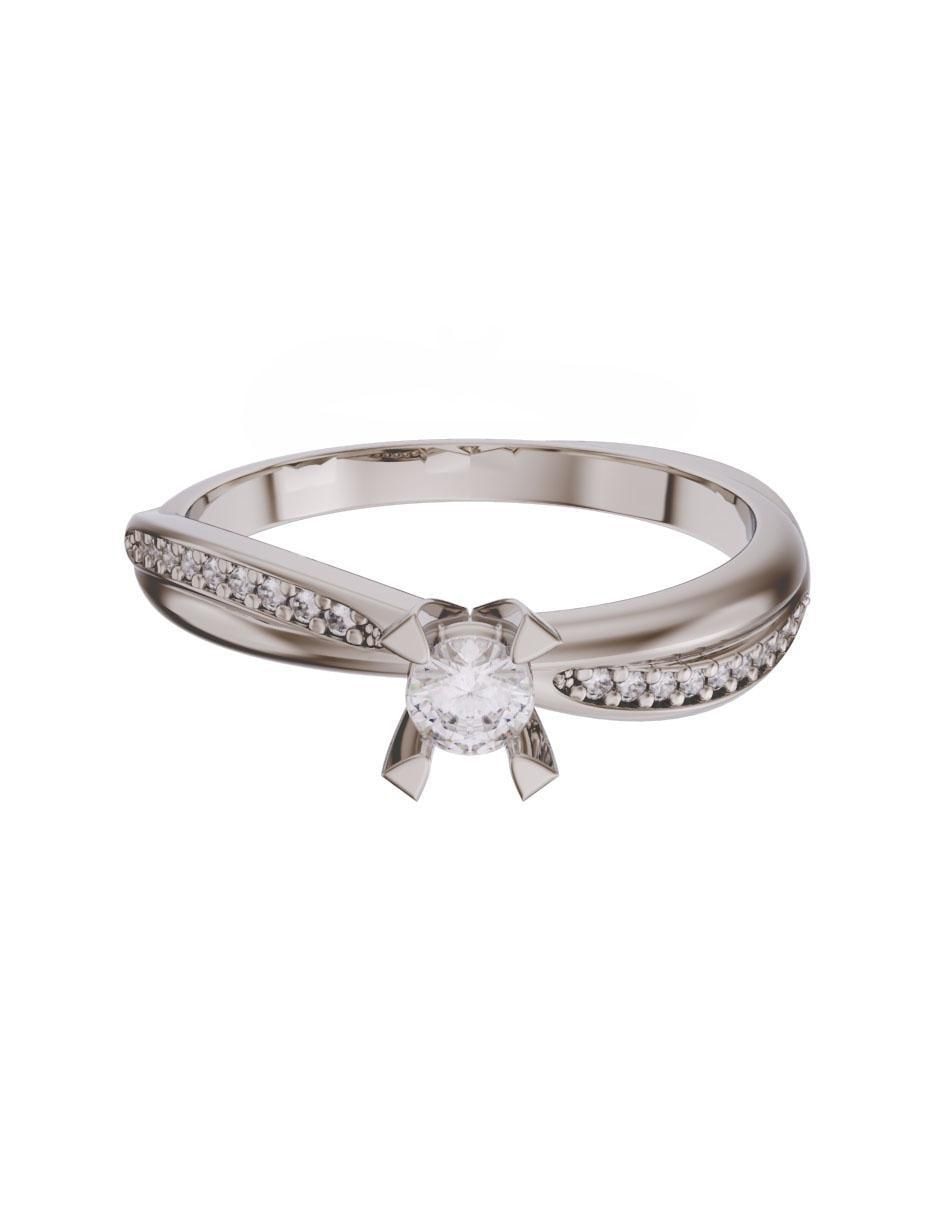Anillo de compromiso de oro 14 k diamante Anillo de compromiso de oro 14 k diamante
