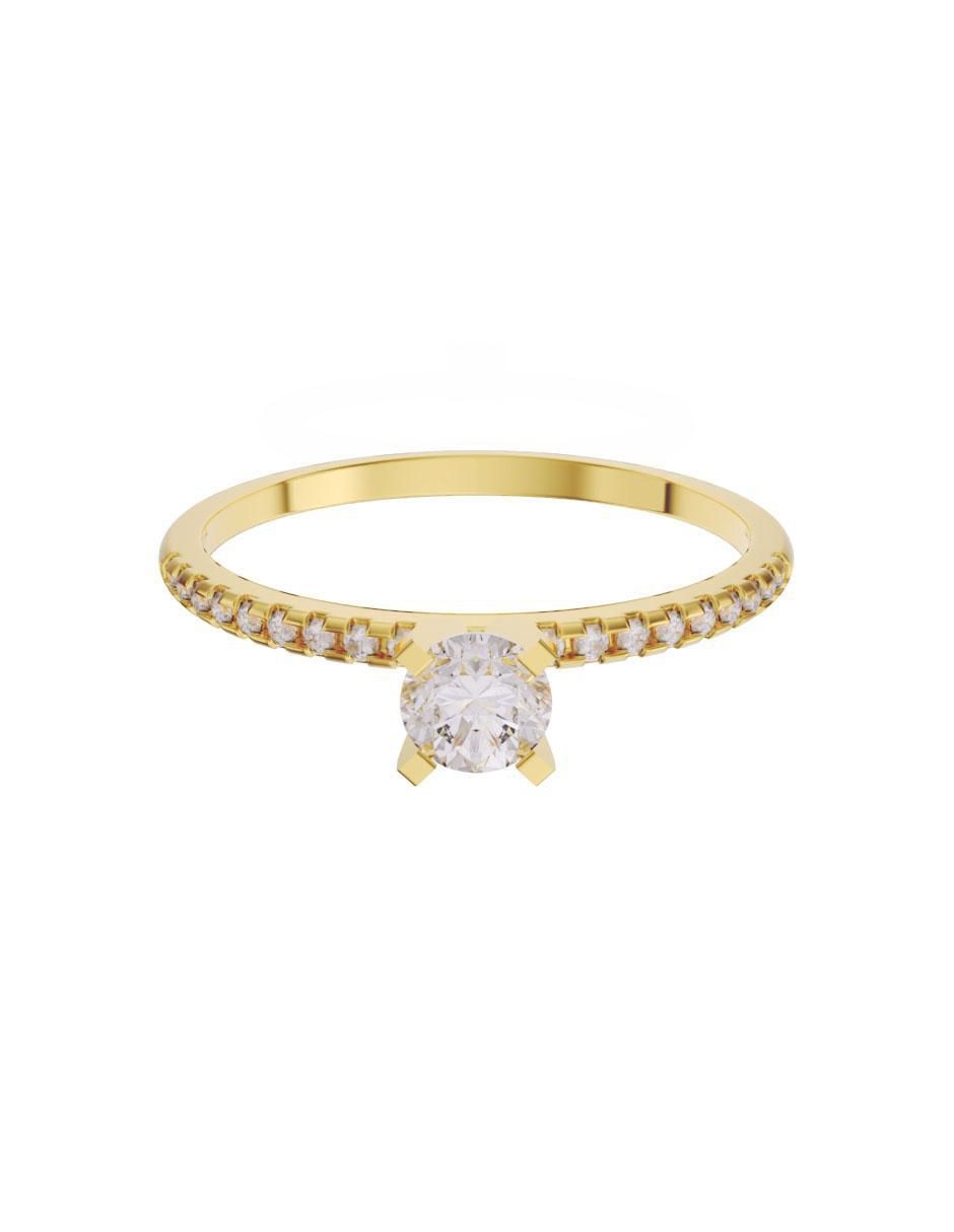 Anillo de compromiso de oro 14 k diamante