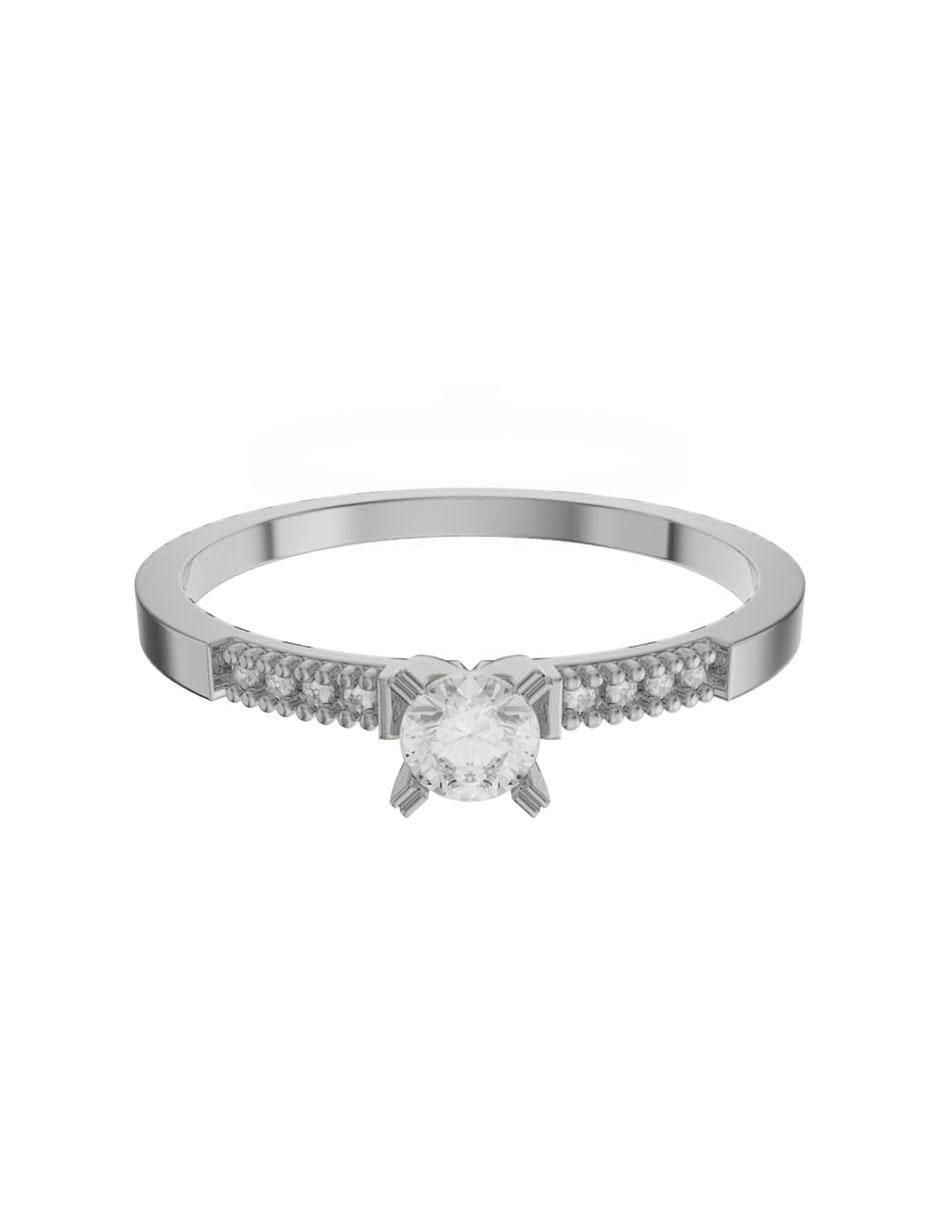 Anillo de compromiso de oro 14 k diamante Anillo de compromiso de oro 14 k diamante