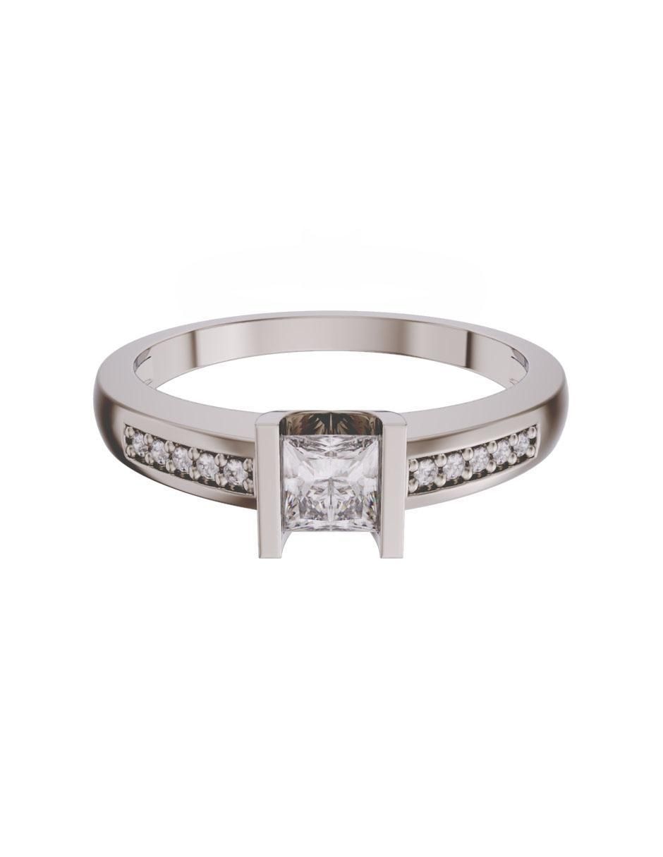 Anillo de compromiso de oro 14 k diamante Anillo de compromiso de oro 14 k diamante