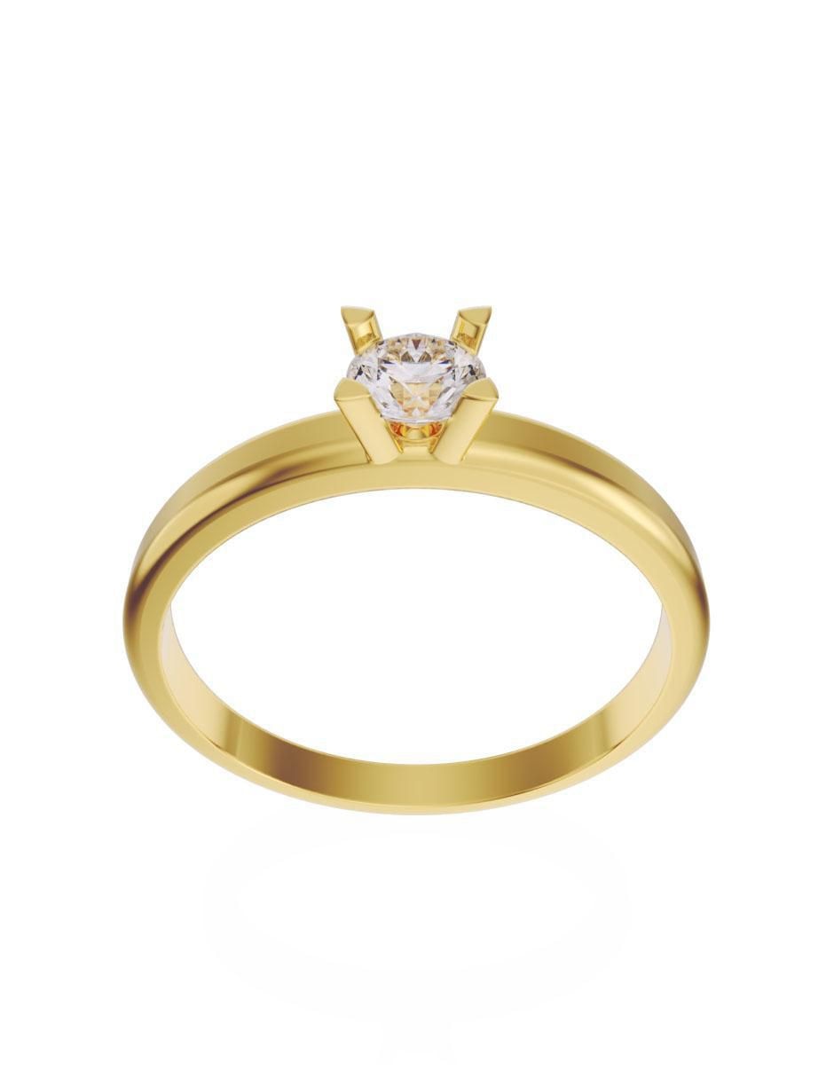 Anillo de compromiso de oro 14 k Fonelli diamante