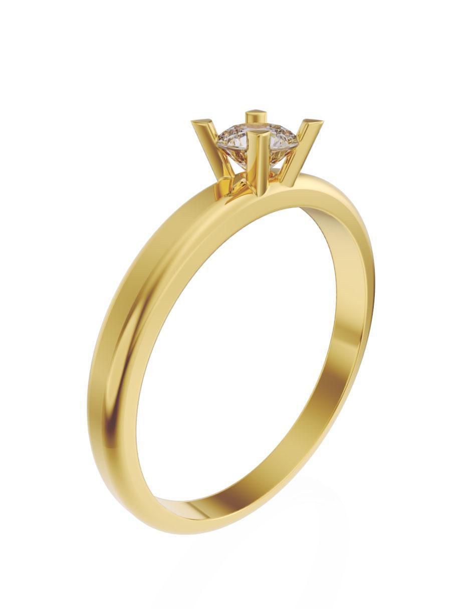 Anillo de compromiso de oro 14 k Fonelli diamante