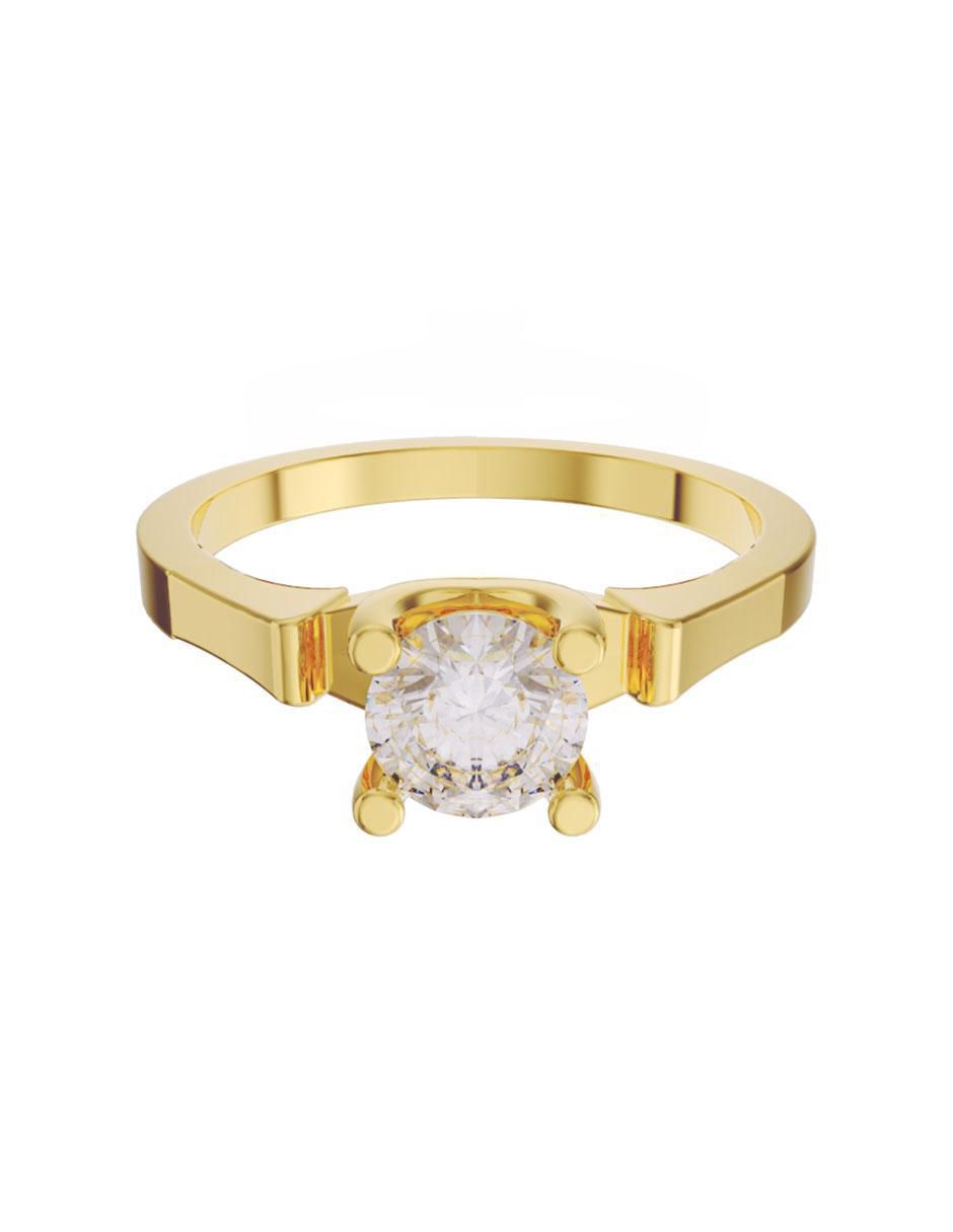 Anillo de compromiso de oro 14 k diamante