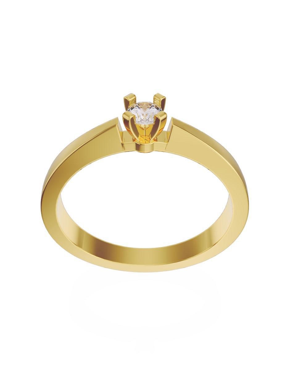 Anillo de compromiso de oro 14 k Fonelli diamante