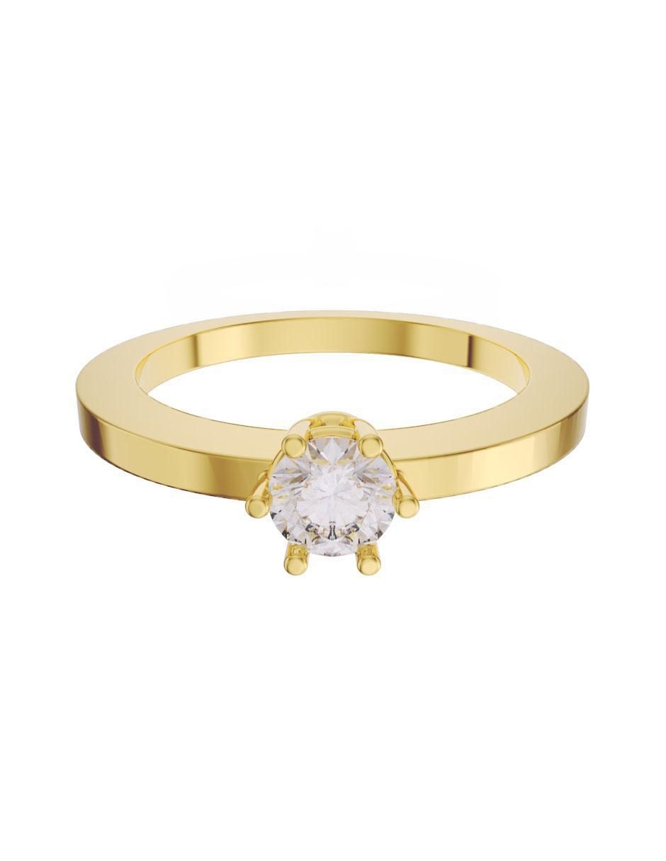 Anillo de compromiso de oro 14 k diamante