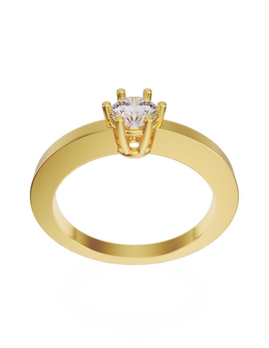 Anillo de compromiso de oro 14 k Fonelli diamante