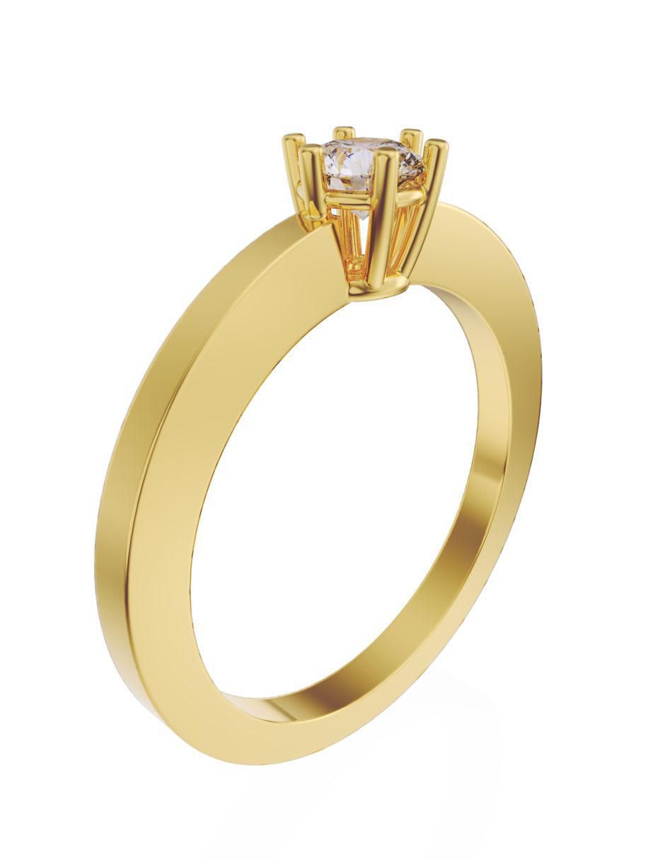 Anillo de compromiso de oro 14 k Fonelli diamante