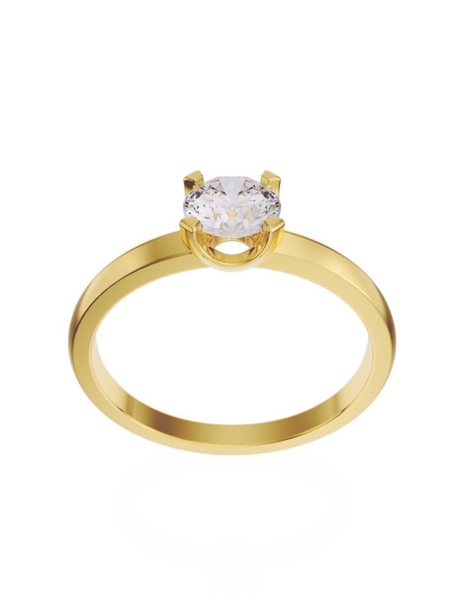 Anillo de compromiso de oro 14 k Fonelli diamante
