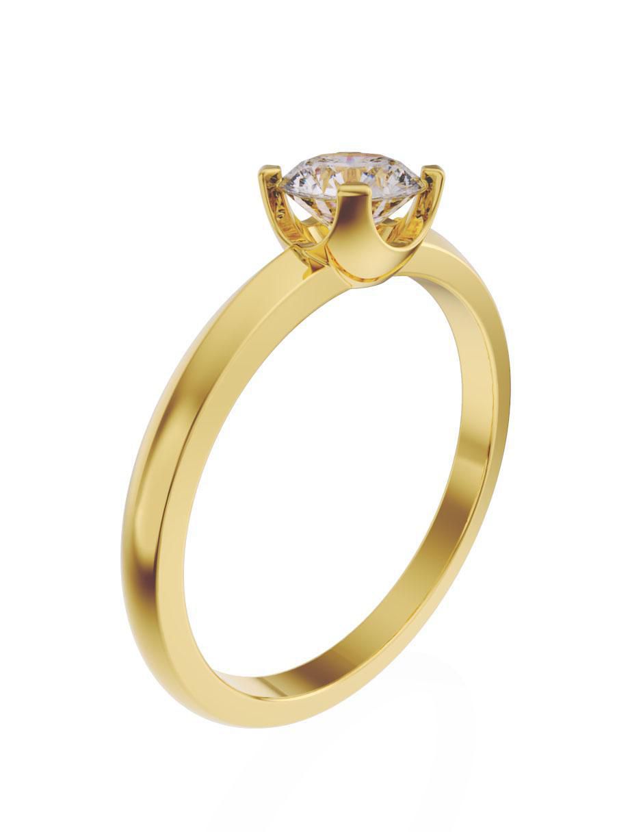 Anillo de compromiso de oro 14 k Fonelli diamante