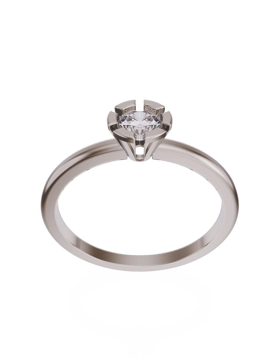 Anillo de compromiso de oro 14 k diamante 2