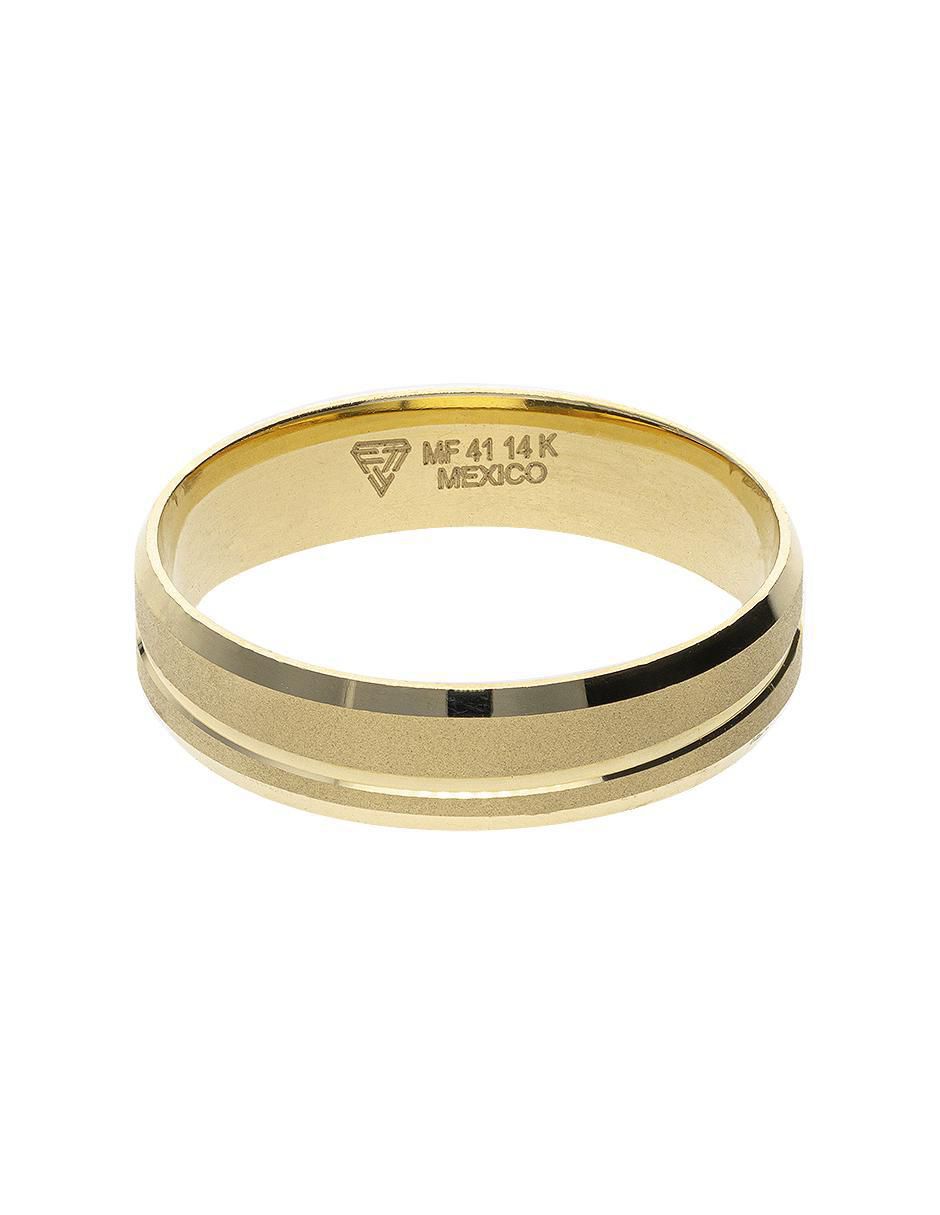Anillo de compromiso de oro amarillo 14 k