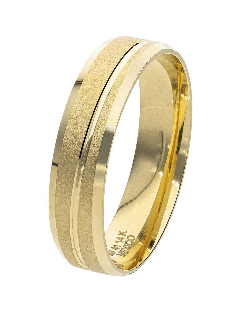 Anillo de compromiso de oro amarillo 14 k 2