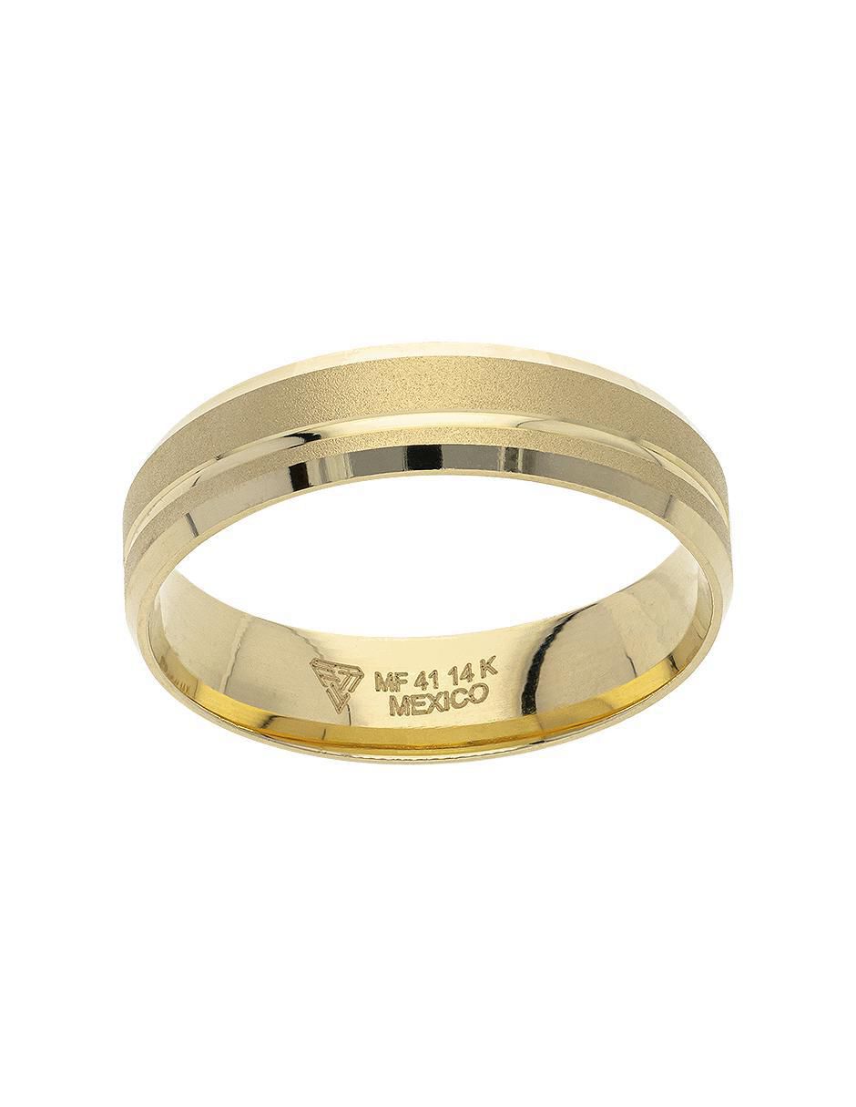 Anillo de compromiso de oro amarillo 14 k 3