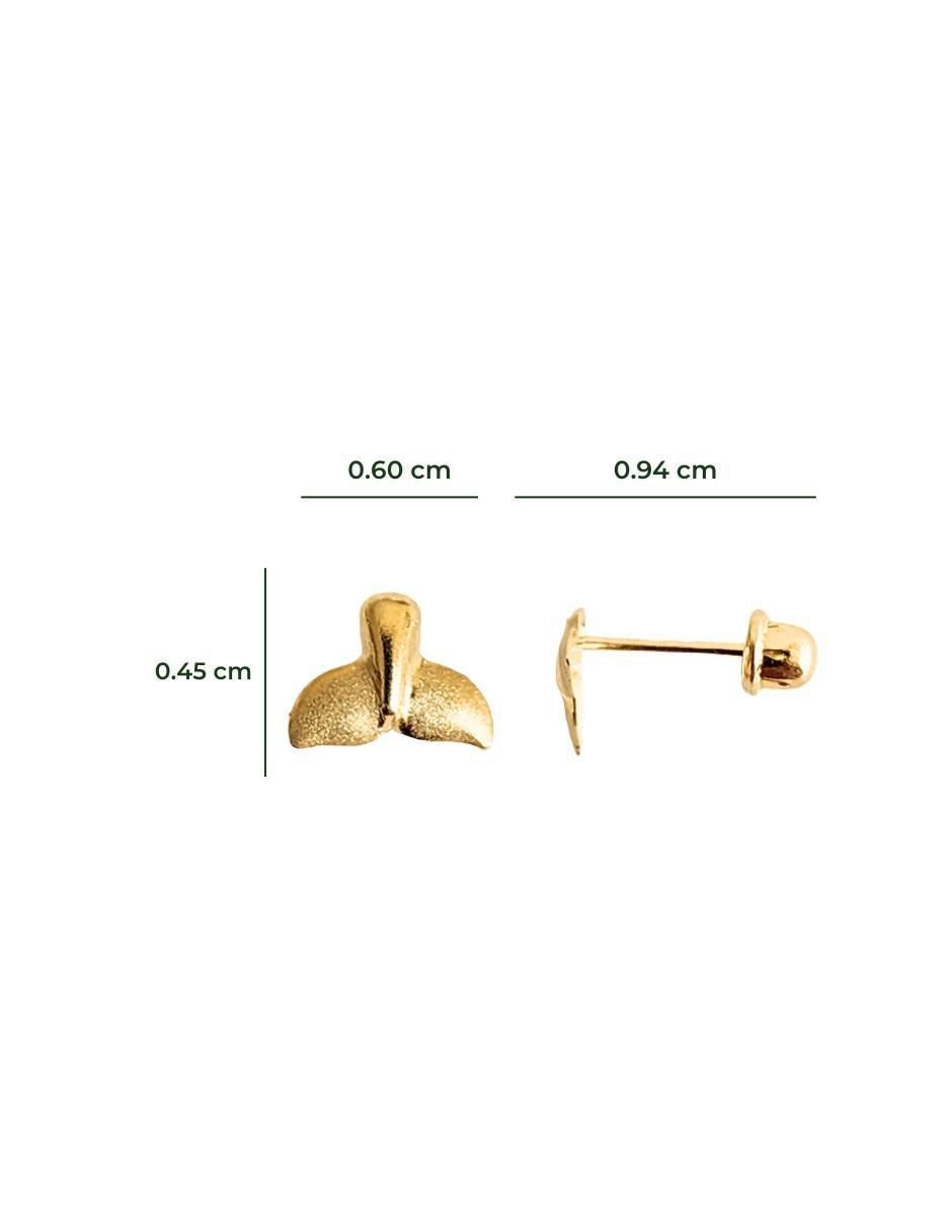 Broqueles de sirena de oro amarillo 4