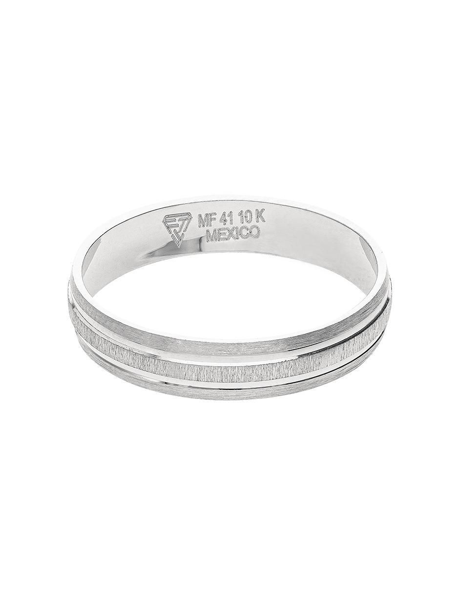 Anillo de compromiso de oro blanco 10 K