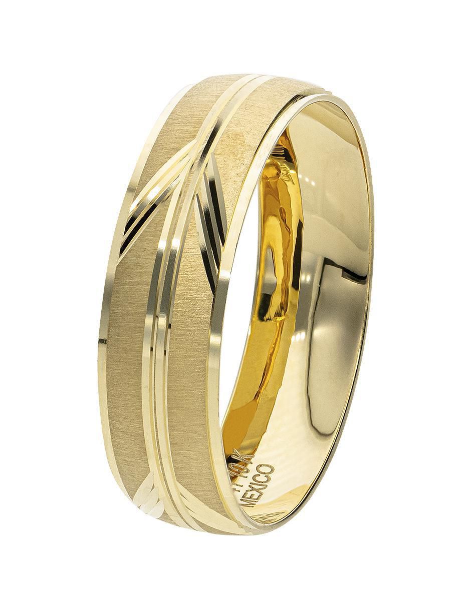 Anillo de compromiso de oro amarillo 10 K 2