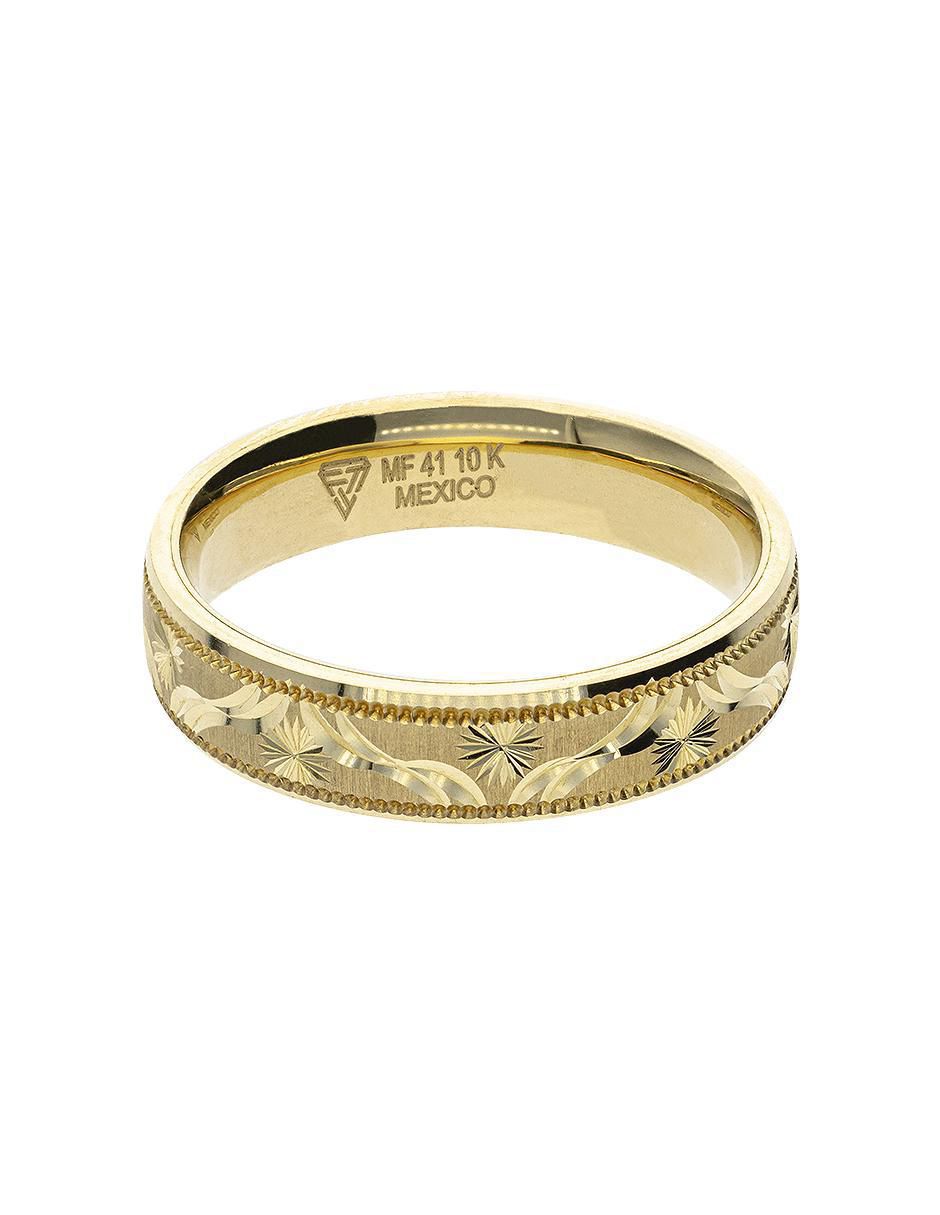 Anillo de compromiso de oro amarillo 10 k