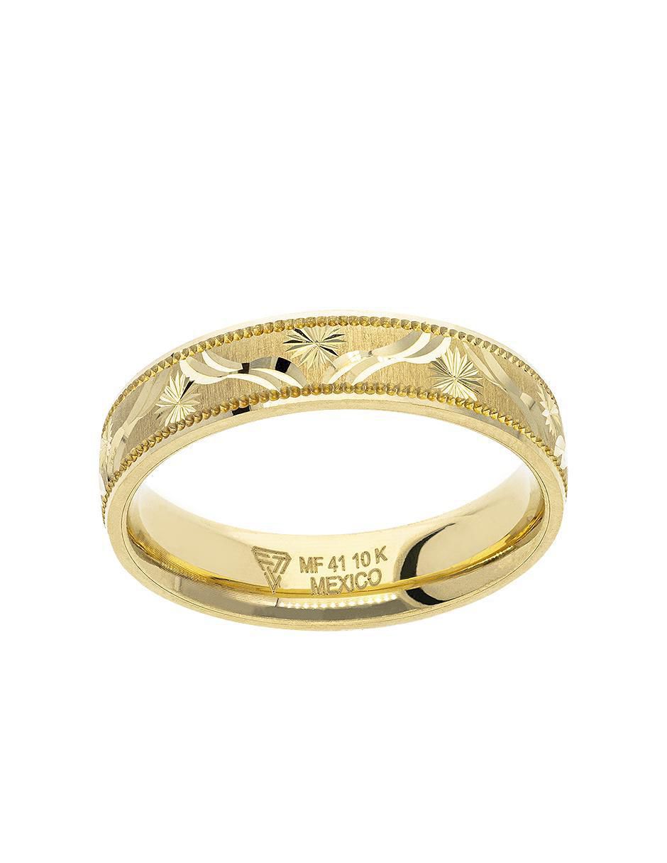 Anillo de compromiso de oro amarillo 10 k 3