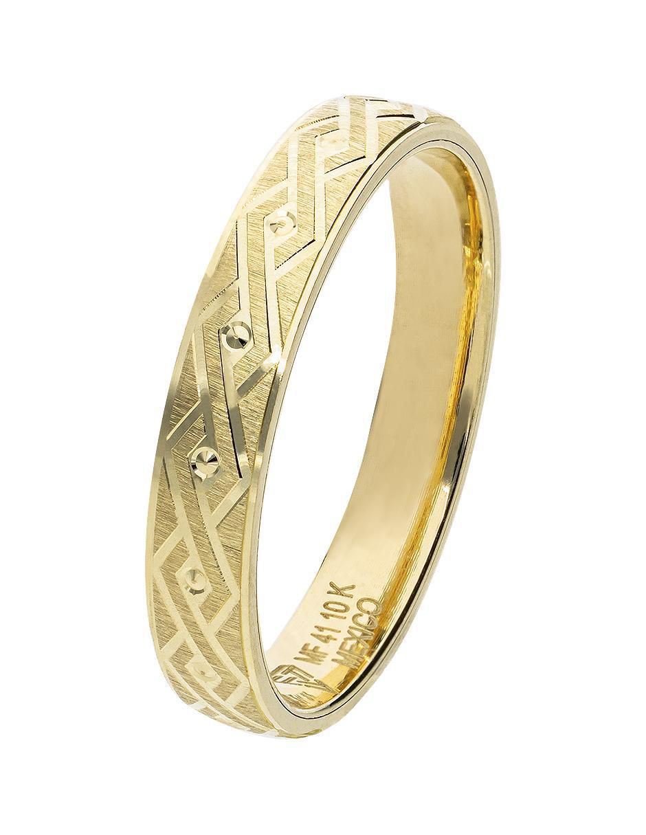 Anillo de compromiso de oro amarillo 10 k 2