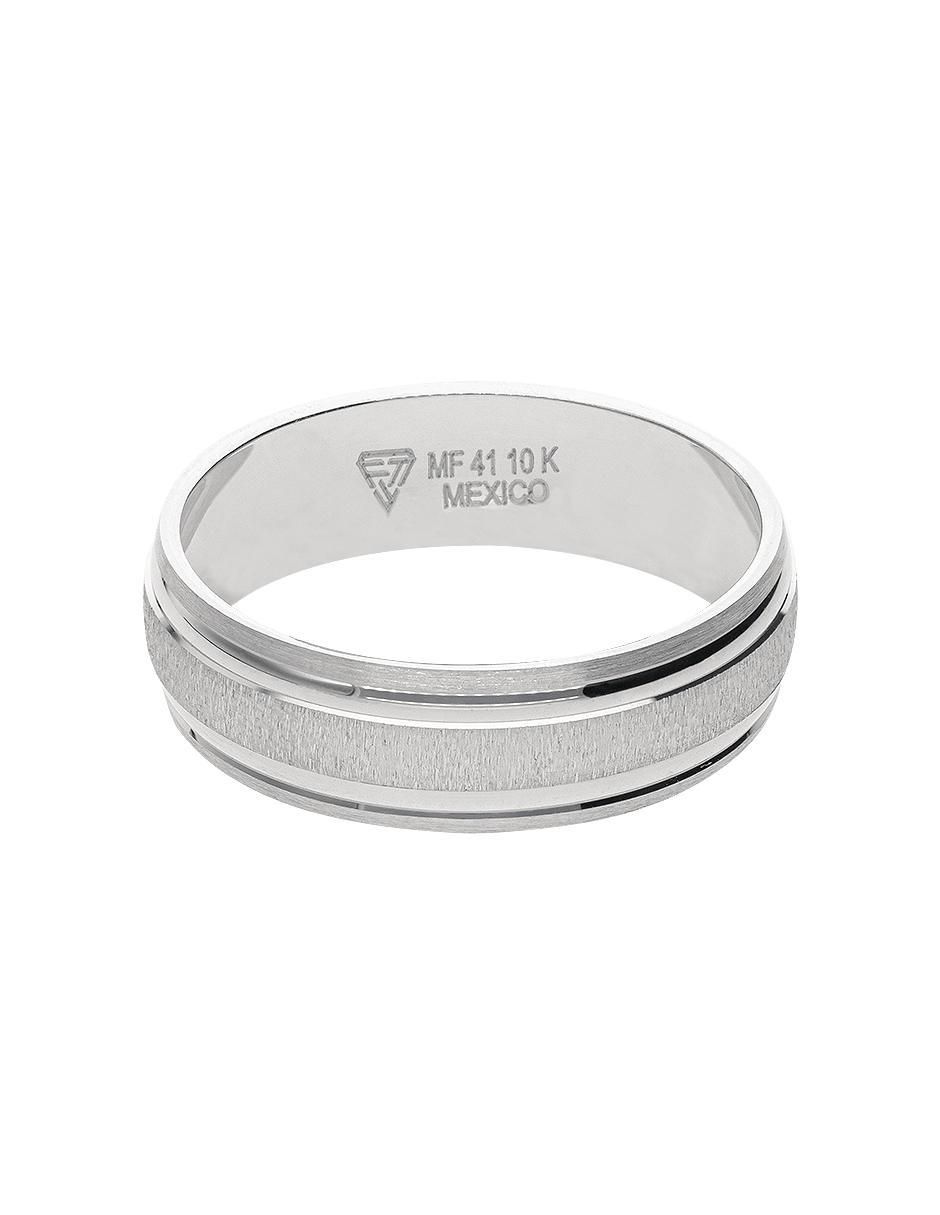 Anillo de compromiso de oro blanco 10 k Abrazos