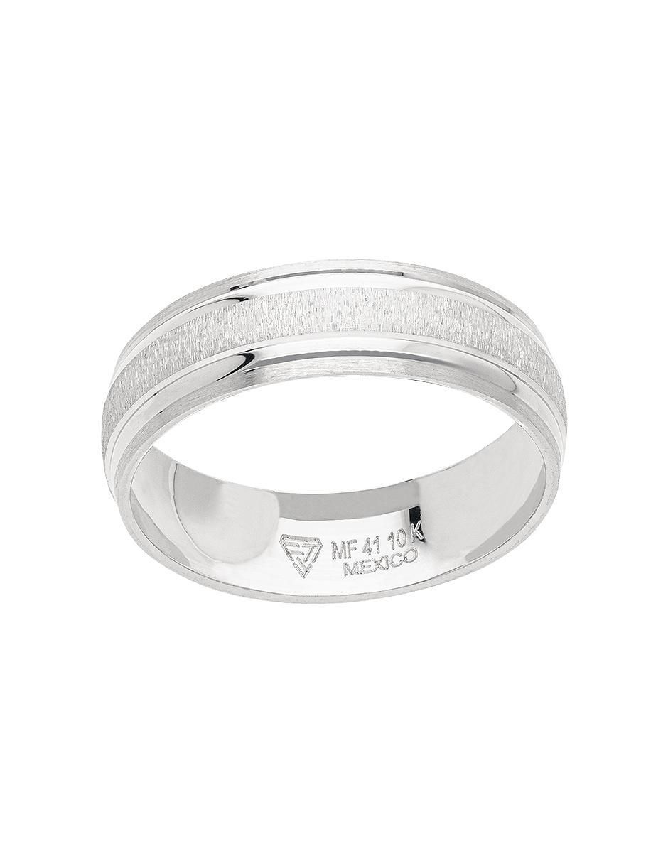 Anillo de compromiso de oro blanco 10 k Abrazos 3