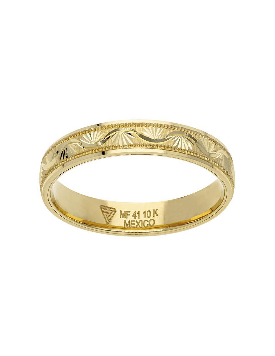 Anillo de compromiso de oro amarillo 10 k 3