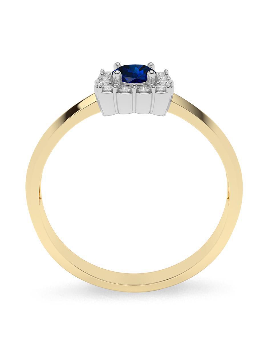 Anillo de compromiso "de" oro 14 k amelie joyas sin colección zafiro