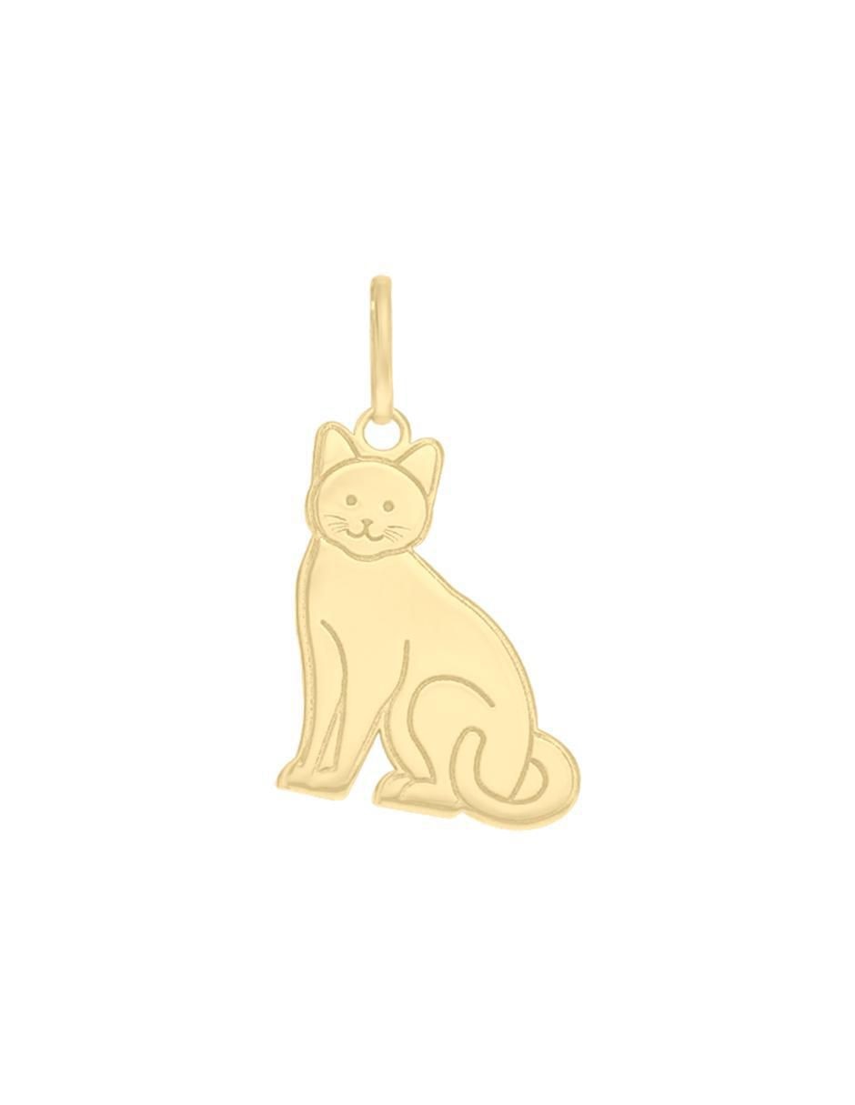 Dije de gato de oro amarillo 14 K