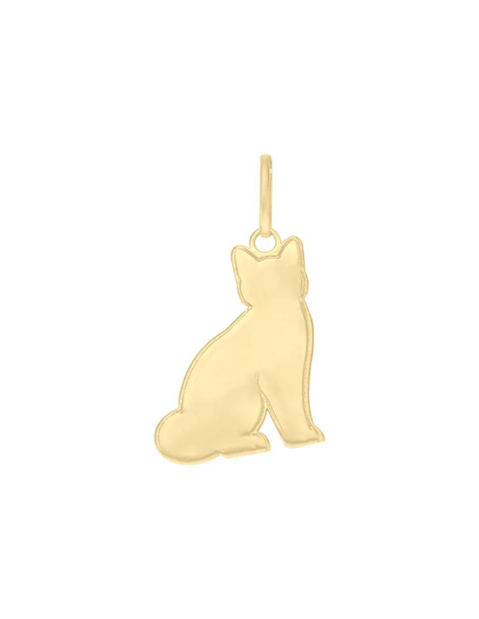 Dije de gato de oro amarillo 14 K 2
