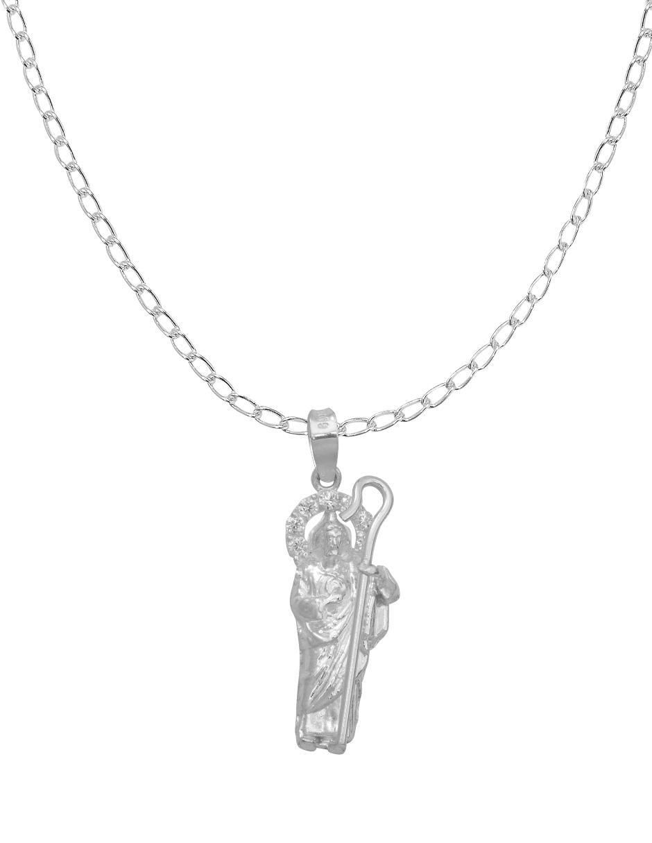 Collar san judas tadeo de plata P 925 Collar san judas tadeo de plata P 925
