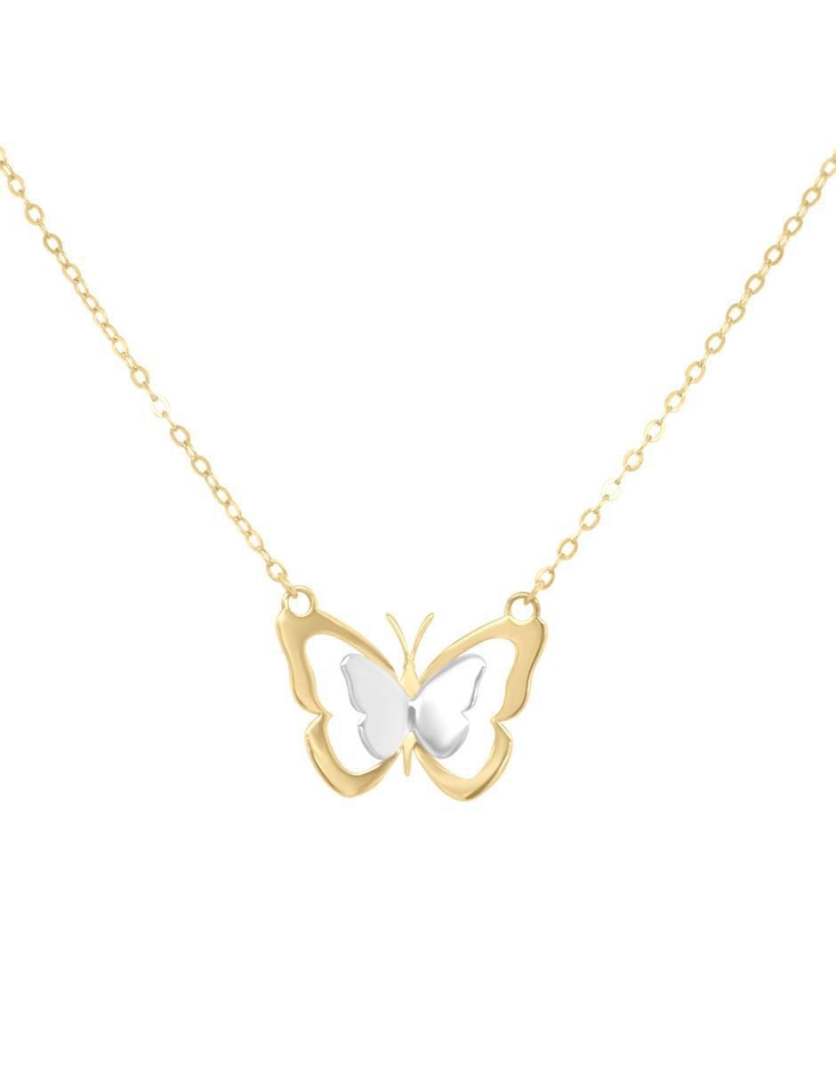 Gargantilla de mariposa Adhara de oro 14 K