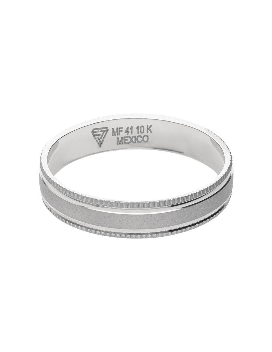 Anillo de compromiso de oro blanco 10 k Deseo