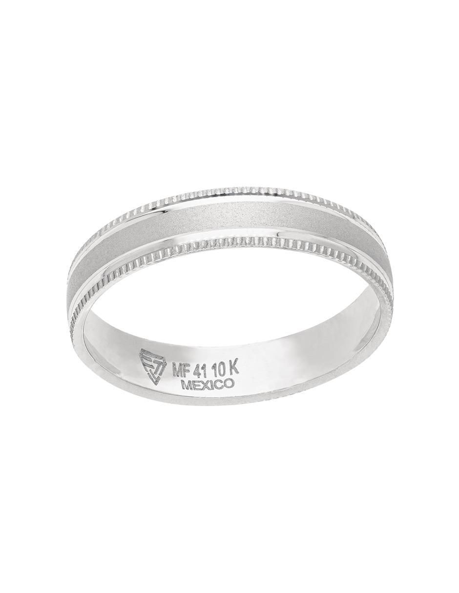 Anillo de compromiso de oro blanco 10 k Deseo 3