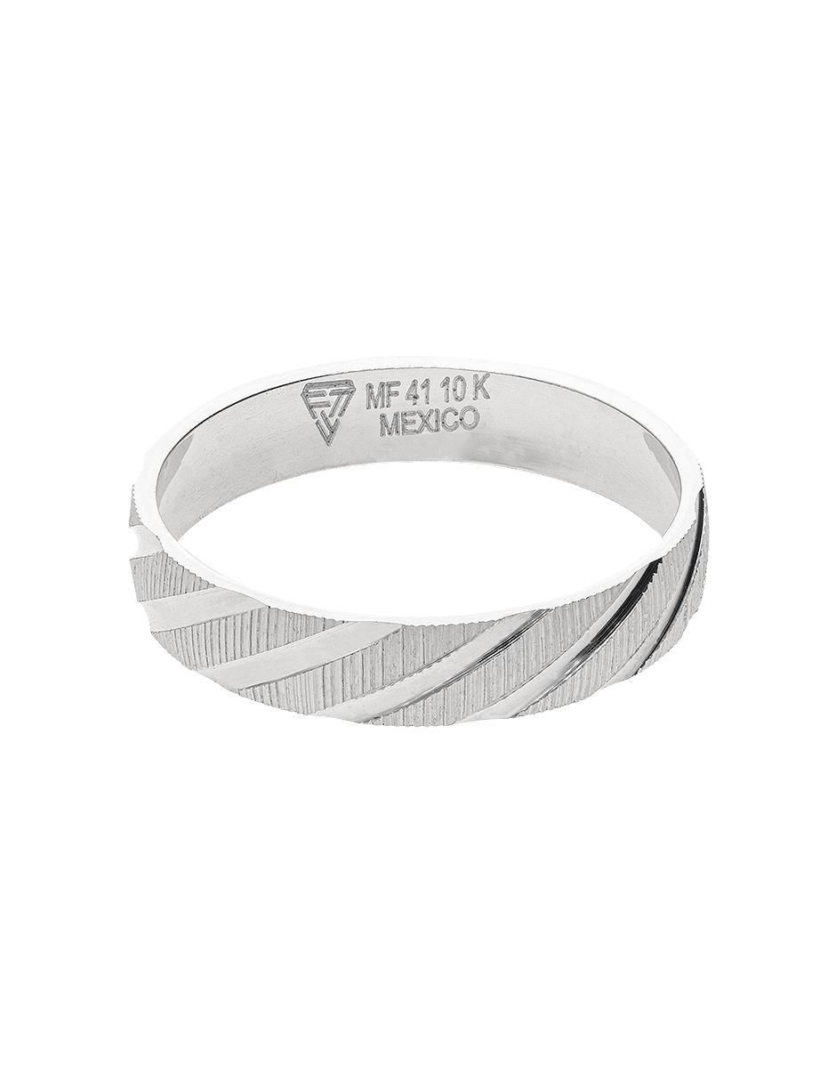 Anillo de compromiso de oro blanco 10 k
