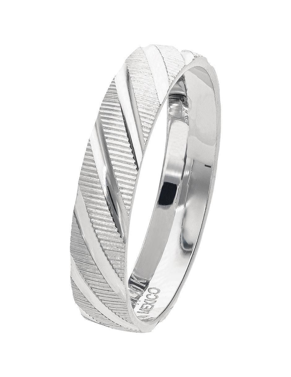 Anillo de compromiso de oro blanco 10 k 2