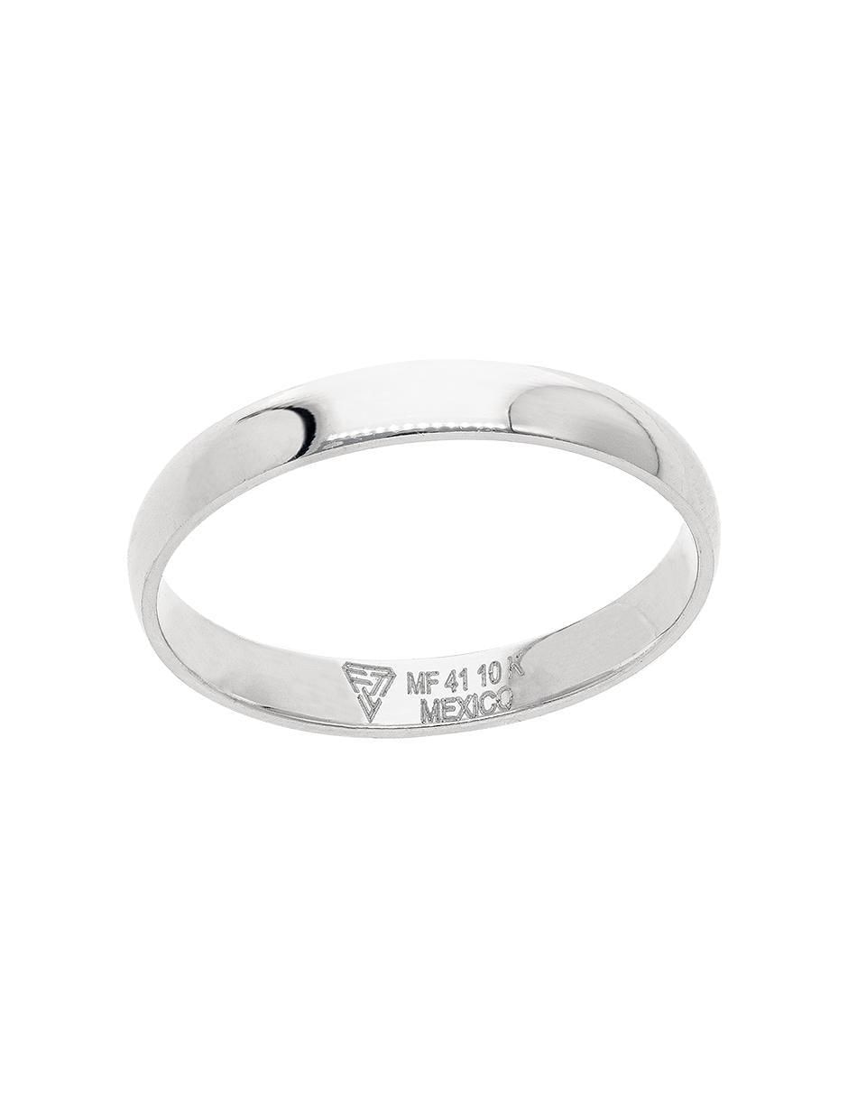 Anillo de compromiso de oro blanco 10 k Alianza 3