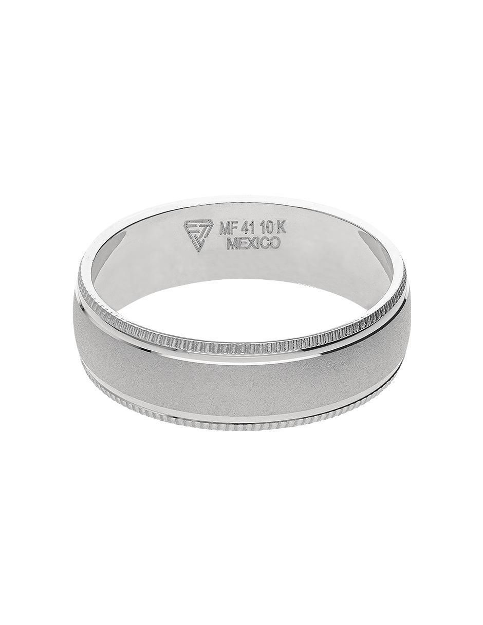 Anillo de compromiso de oro blanco 10 k Deseo