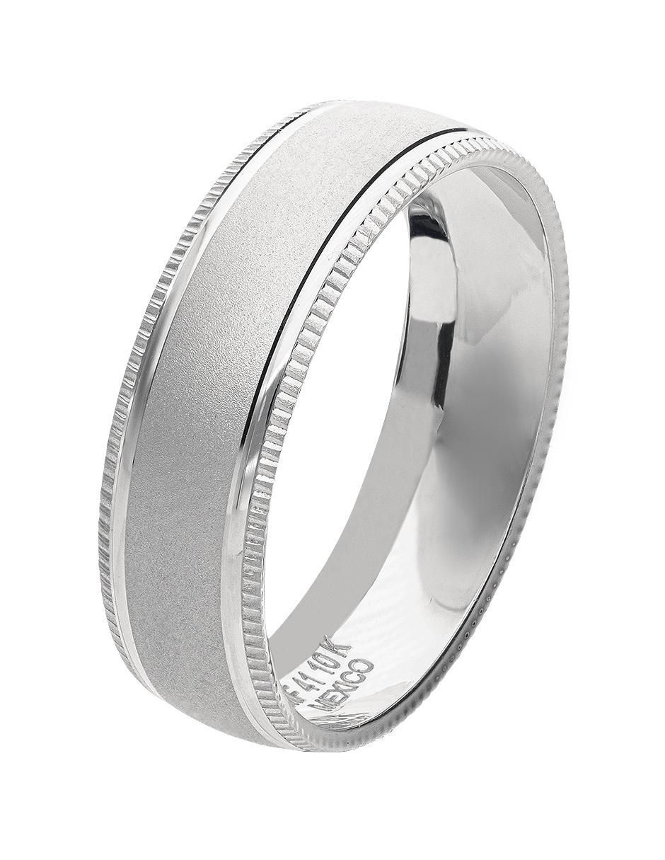 Anillo de compromiso de oro blanco 10 k Deseo 2
