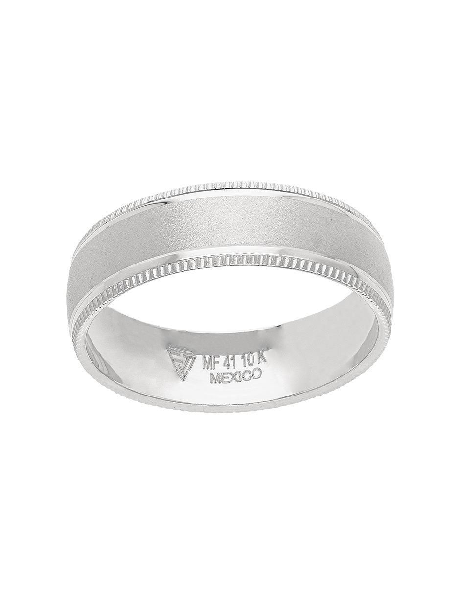 Anillo de compromiso de oro blanco 10 k Deseo 3