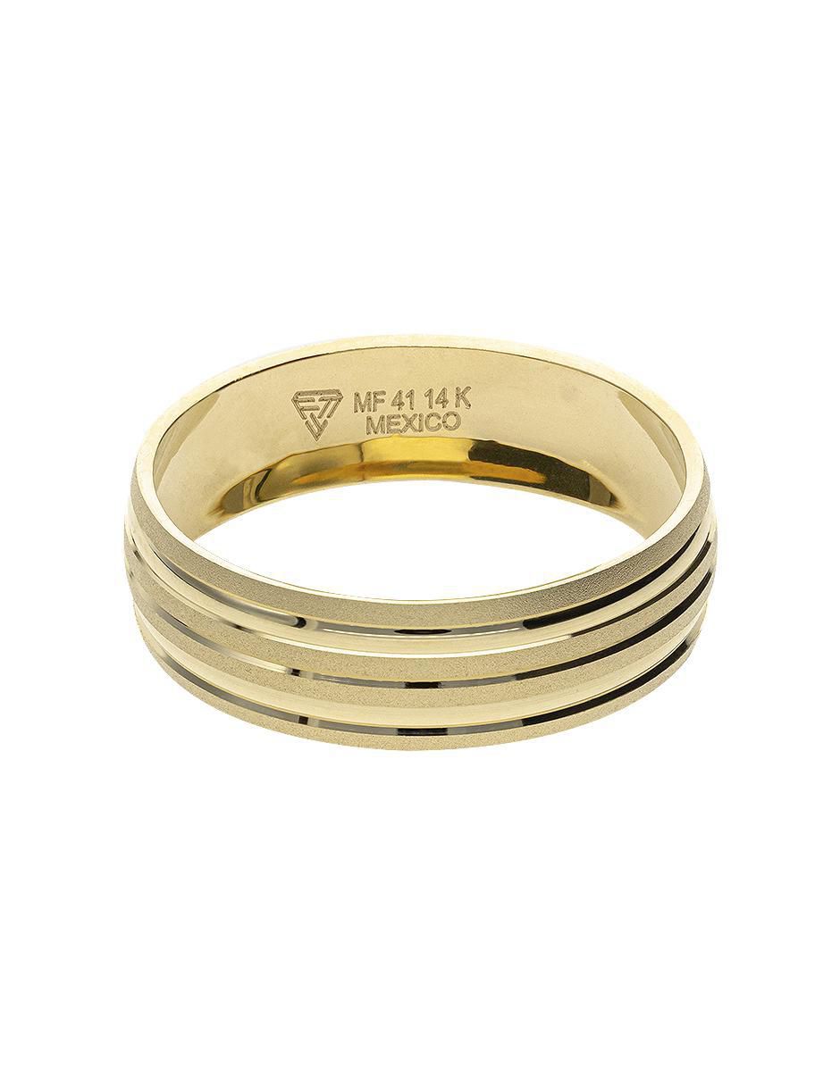 Anillo de compromiso de oro amarillo 14 k Felicidad