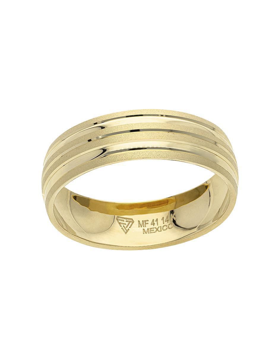 Anillo de compromiso de oro amarillo 14 k Felicidad 3